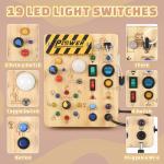 Montessori Busy Board with LED for Toddlers