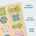 Wooden Shape Puzzles for Toddlers 18-24 Months