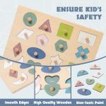 Wooden Shape Puzzles for Toddlers 18-24 Months