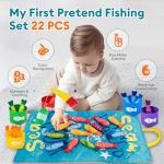Montessori Fishing Game with Stacking Cups for Toddlers