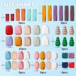 48 PCS Wooden Stacking Rocks for Kids