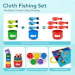 Montessori Fishing Game with Stacking Cups for Toddlers