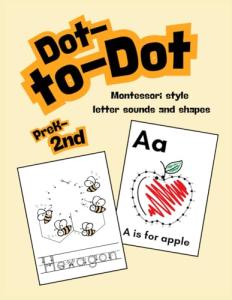 Montessori Dot-to-Dot: Fun with Letters and Shapes