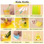 21-Piece Kids Kitchen Knife Set with Cutting Board
