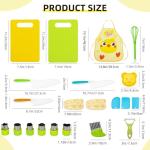 21-Piece Kids Kitchen Knife Set with Cutting Board