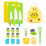 21-Piece Kids Kitchen Knife Set with Cutting Board