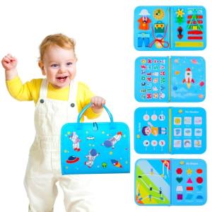 Montessori Busy Board for Toddlers 1-4 Years