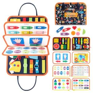 Freebear Toddler Busy Board - Montessori Sensory Fun