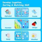 Montessori Busy Board for Toddlers 1-4 Years