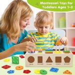 Montessori Wooden Color & Shape Sorting Box for Toddlers