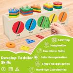 Montessori Wooden Color & Shape Sorting Box for Toddlers
