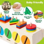 Montessori Wooden Color & Shape Sorting Box for Toddlers