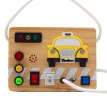 Montessori Busy Board Taxi Theme Sensory Toy