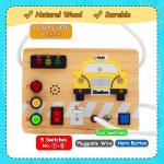 Montessori Busy Board Taxi Theme Sensory Toy