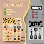 Montessori Busy Board with LED for Toddlers