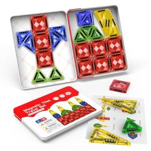 Zupooko Mini Magnetic Tiles for Kids 3-8