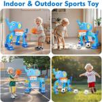 Toddler Basketball Hoop and Soccer Goal Toy