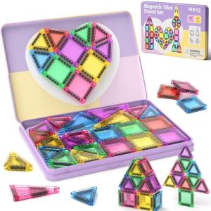 Mini Magnetic Tiles Travel Set for Kids