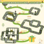 Magnetic Road Set - Building Blocks for Kids