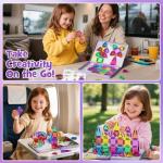 Mini Magnetic Tiles Travel Set for Kids