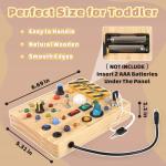 Montessori Busy Board with LED for Toddlers