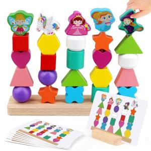 Wooden Montessori Toys: Princess Unicorn Fairy Set