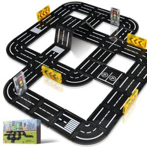 Magnetic Tiles Road Expansion Pack for Kids