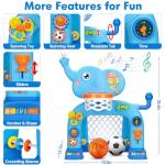 Toddler Basketball Hoop and Soccer Goal Toy