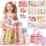 Montessori Busy Board for Toddlers - Pink