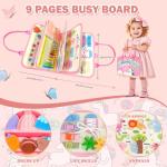 Montessori Busy Board for Toddlers - Pink