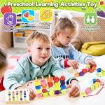Montessori Wooden Beads Stacking Toy for Toddlers