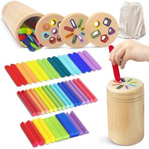 Wooden Color Sorting Sticks for Fine Motor Skills