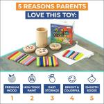 Wooden Color Sorting Sticks for Fine Motor Skills