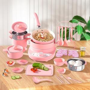 Cicicooie Montessori Mini Kitchen Cooking Set for Kids