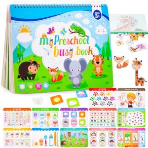 Educational Toddler Books with Reusable Stickers