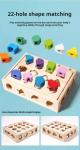 Montessori 3-in-1 Wooden Beads & Stacking Toy