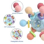 Light Blue Montessori Sensory Teething Toys for Babies