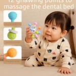 Light Blue Montessori Sensory Teething Toys for Babies