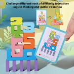 20 Pcs Stacking Wooden Number Blocks for Kids