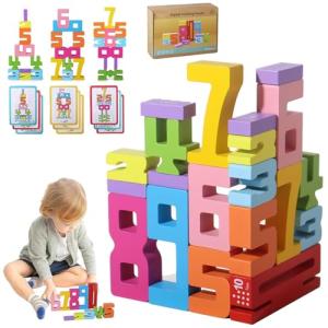 Montessori Math Blocks for Kids - 20 Pieces
