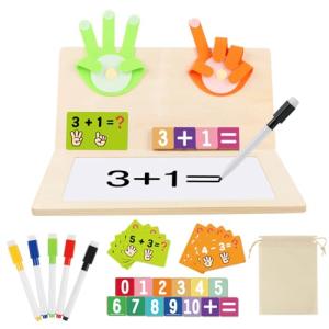 Wooden Number Blocks Montessori Toys for Kids