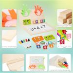 Wooden Number Blocks Montessori Toys for Kids