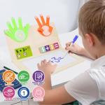 Wooden Number Blocks Montessori Toys for Kids