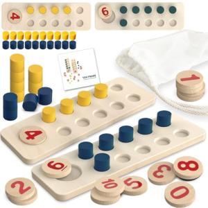 Montessori Counting Peg Board for Kids Ages 3-6