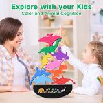 Montessori Wooden Dinosaur Stacking Toys for Toddlers