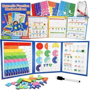 Magnetic Fraction Tiles & Circles Montessori Set