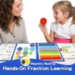 Magnetic Fraction Tiles & Circles Montessori Set
