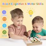 Montessori Busy Board with LED Light for Toddlers