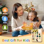 Montessori Busy Board with LED Light for Toddlers