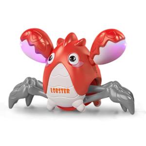 Musical Crawling Lobster Sensory Toy for Infants